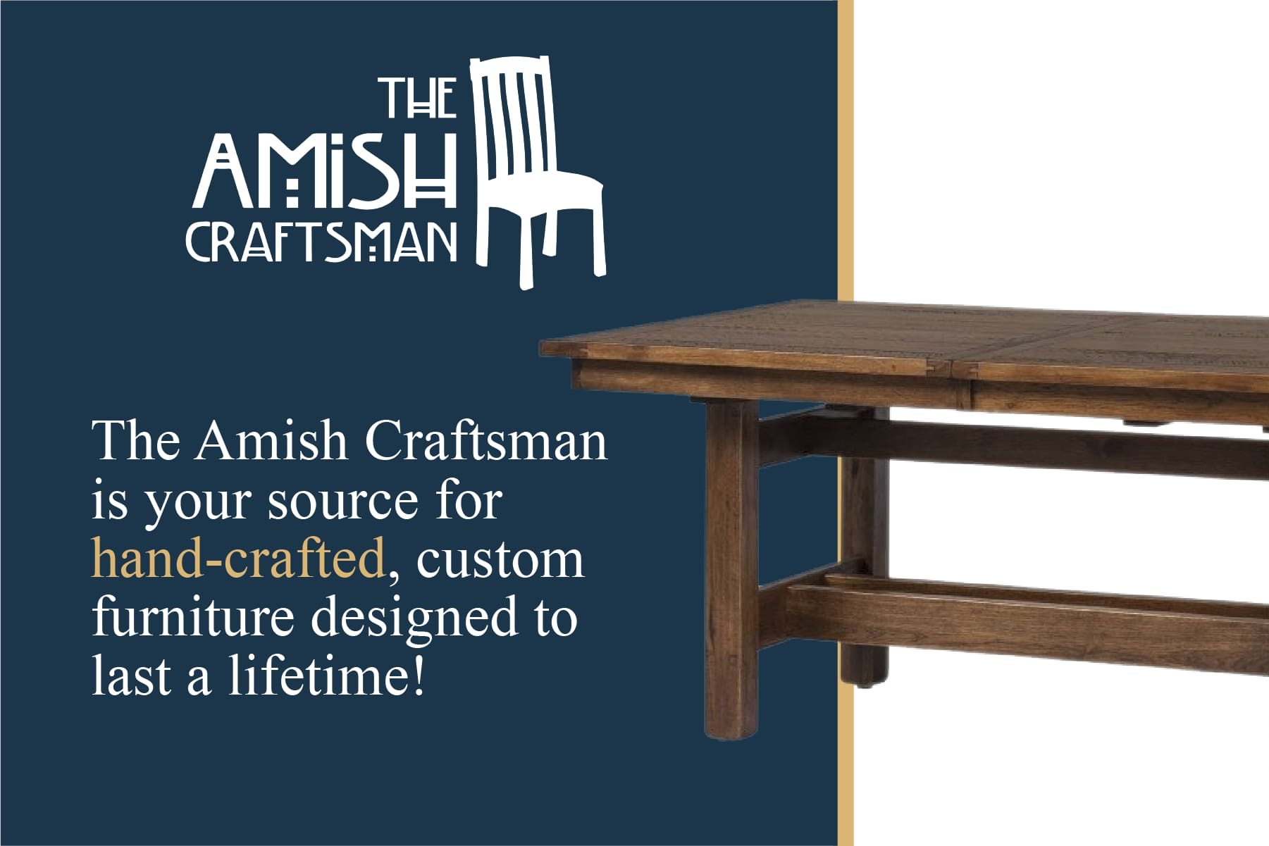 The Amish Craftsman makes custom furniture
