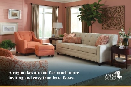 a rug makes a room feel cozy