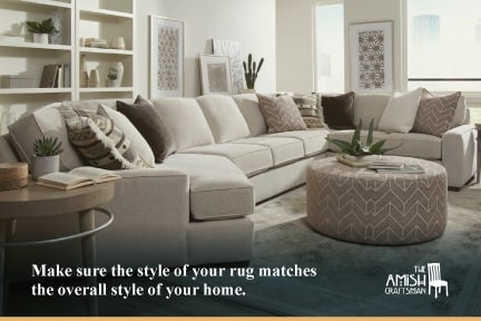 the style of a rug should match the overall style of the home