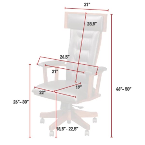 B14-L4 Arm Desk Chair with Gas Lift