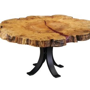 E30 Spalted Sycamore Coffee Table with Eclipse Pedestal Base