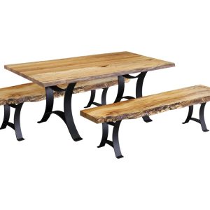 E30 Spalted Maple Dining Table & Bench