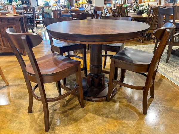 W17-BE Dining Table + F10-HA Barstools [50% Off]