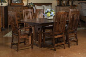 Mission Style Trestle Dining Table