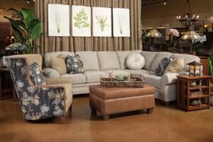 Smith Brothers Sectional + Wingback Chair