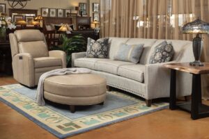 Smith Brothers Conversation Sofa + Recliner