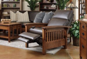 Mission Style Leather Recliner