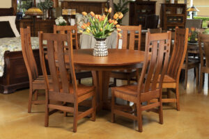 Mission Style Pedestal Table