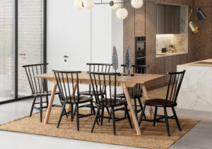 Lucas Dining Table + Broderick Dining Chairs