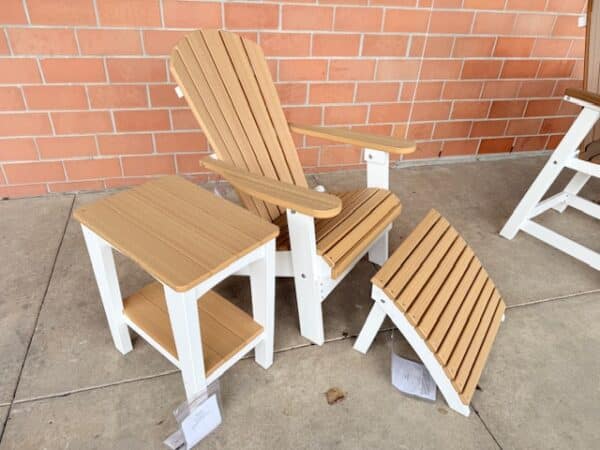 OUTDOOR Cambridge Folding Adirondack & Folding Ottoman & End Table (50 % Savings) Was $1837 Now $919