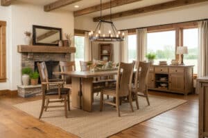 Rustic Live Edge Dining Set