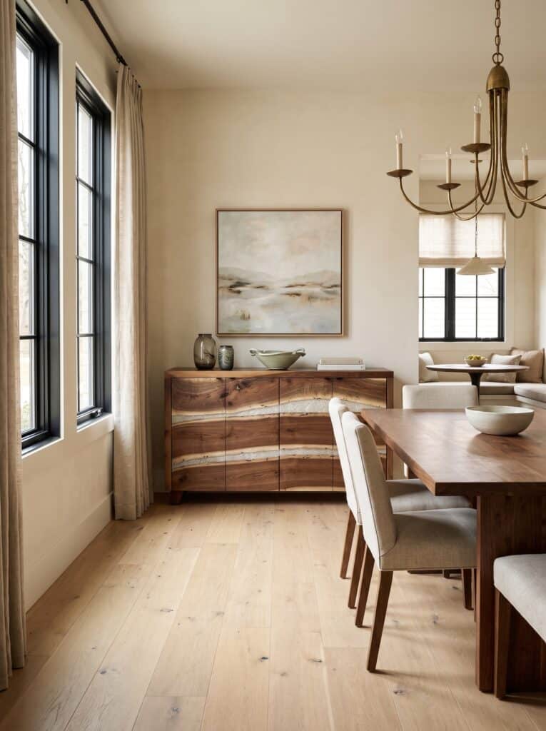 buffet in dining room