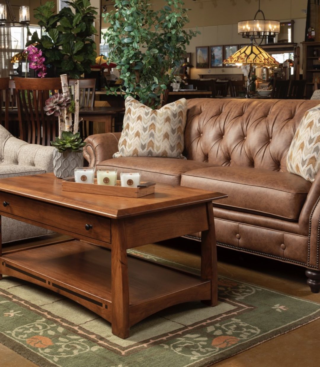 Smith Brothers Sofa + Chair + Brooks Coffee Table