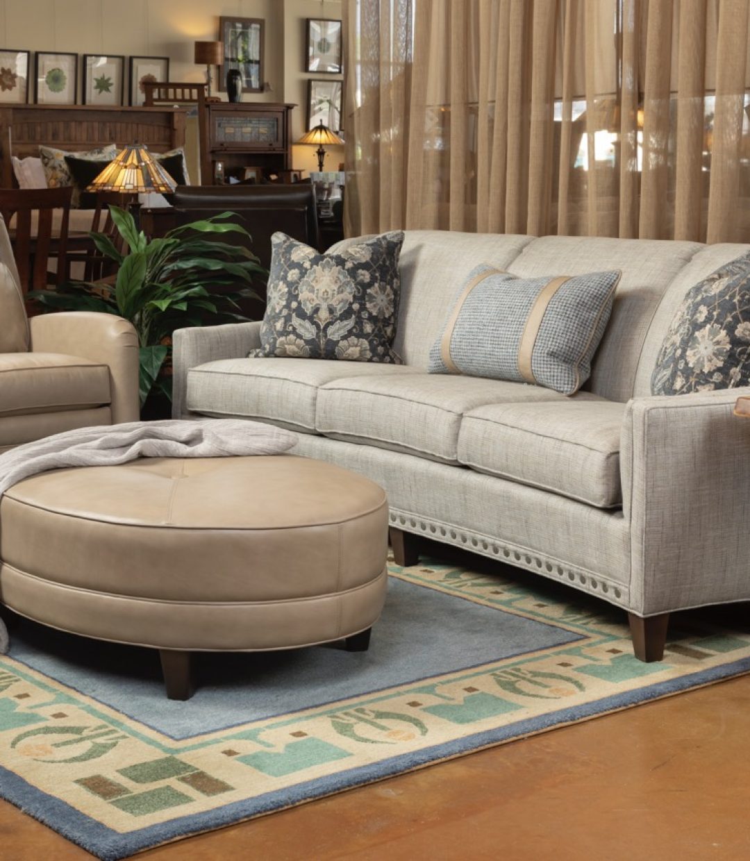 Smith Brothers Conversation Sofa + Recliner