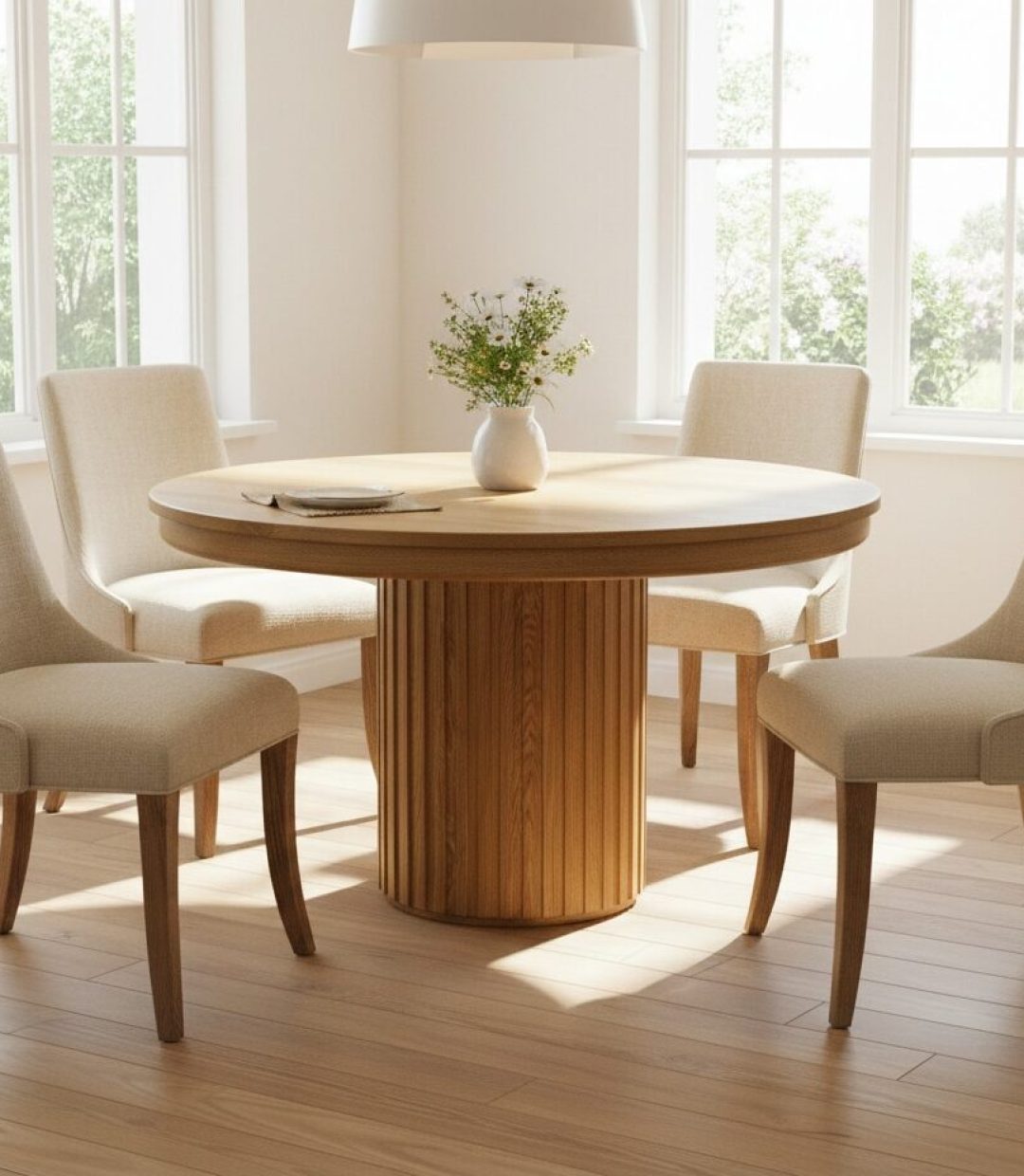 Fluted Pedestal Table