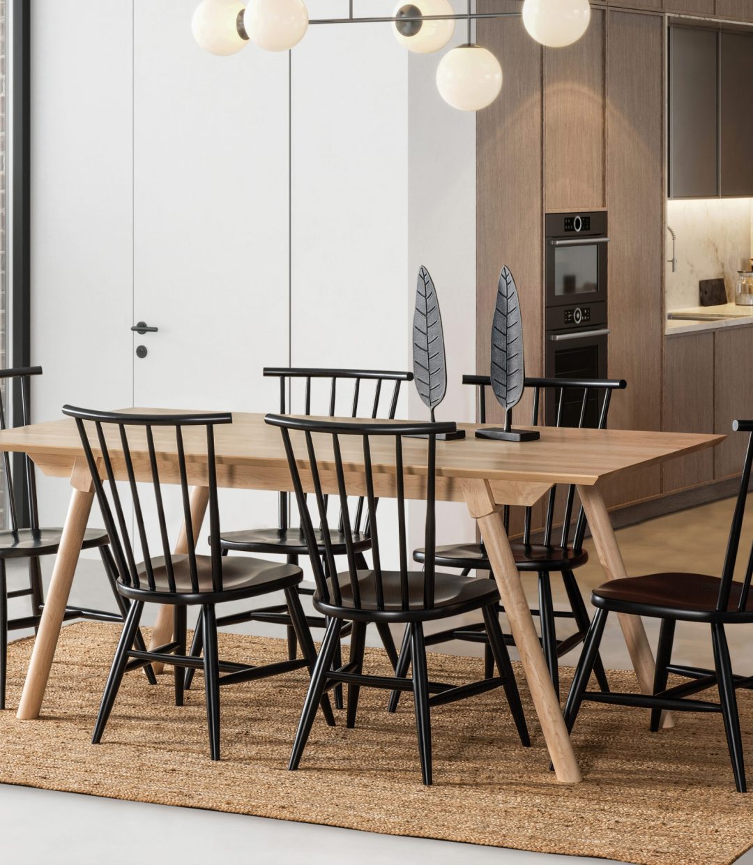 Lucas Dining Table + Broderick Dining Chairs