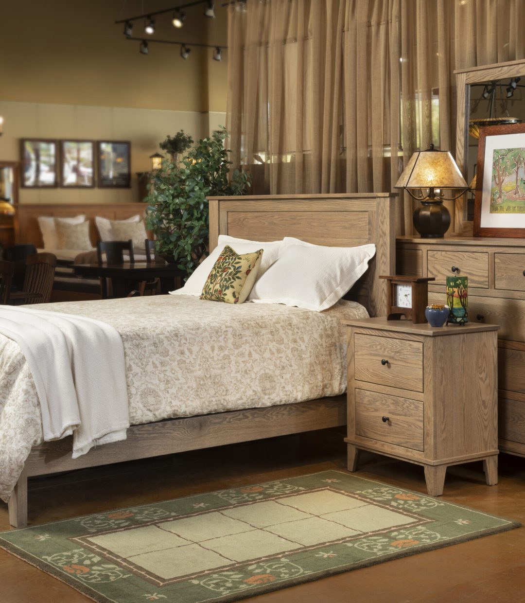 Pickled Oak Farmhouse Bedroom Suite