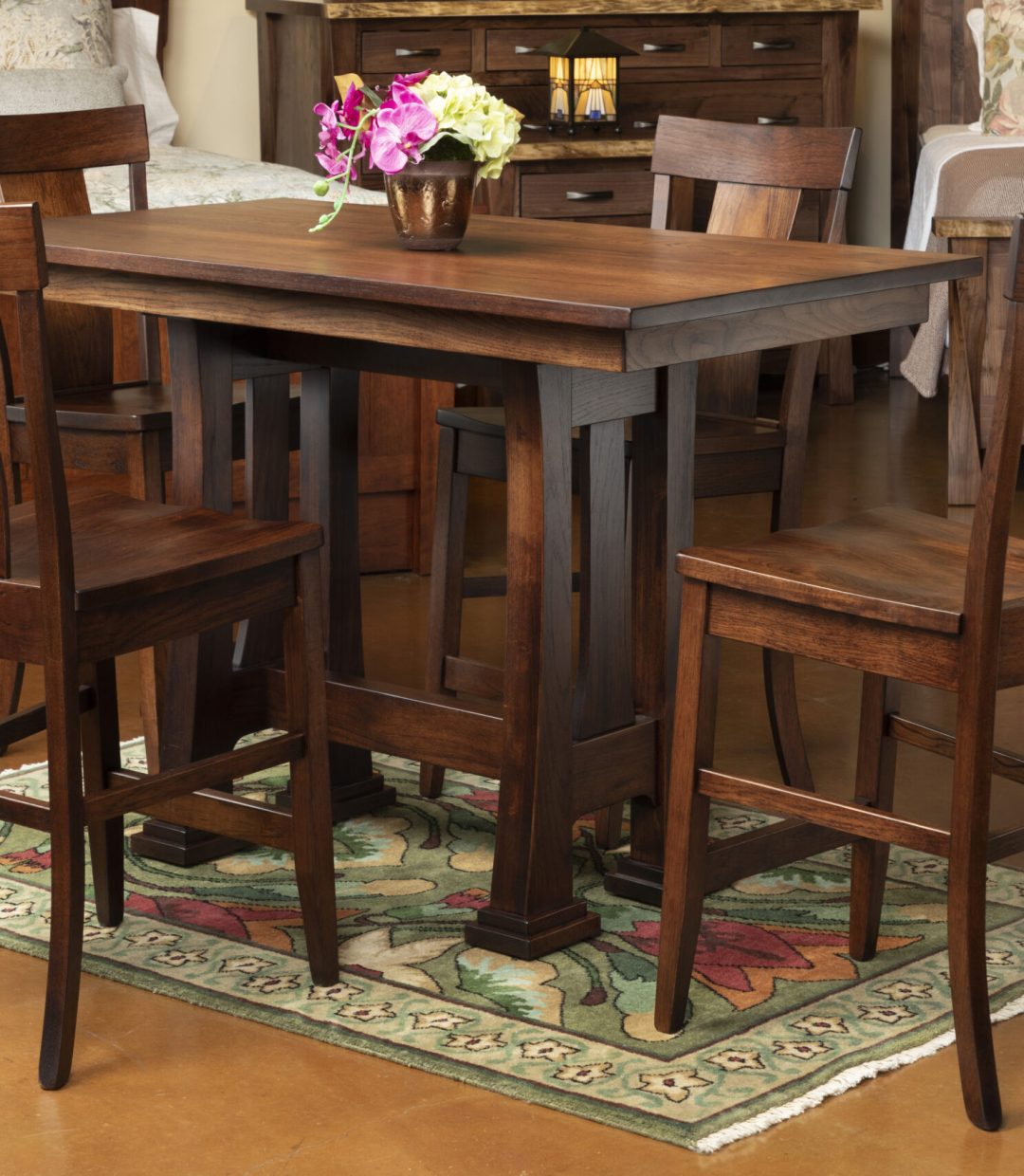 Mission Style Pub Table and Chairs